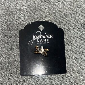 Jasmine Gold and Silver Crossover Ring